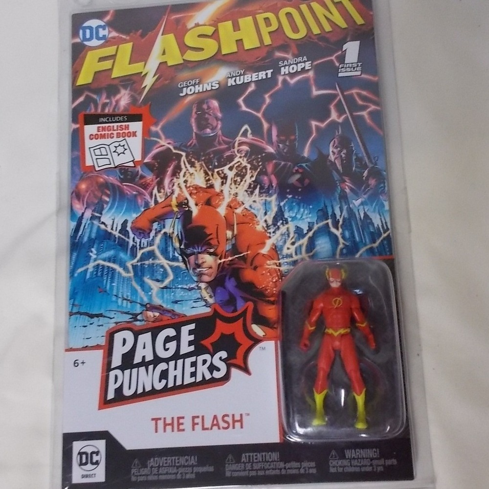 DC Direct Page Punchers The Flash 3 Inch Action Figure with Flashpoint #1 Comic